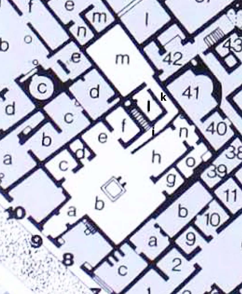 I.4.9 Pompeii Plan I.4.9 Pompeii. Plan after PPM plan of I.4.9.
